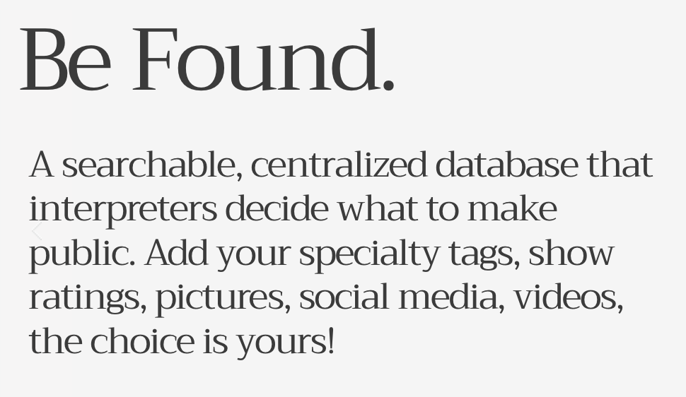 Square bos with the title Be Found